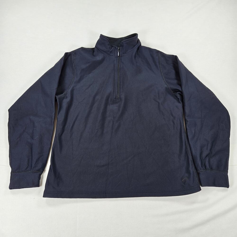 Title Nine 1/4 Zip Fleece Lined Pullover Long Sleeve Black Sweatshirt Size Large